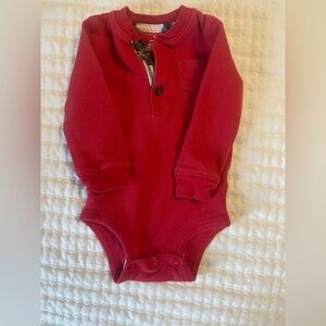 Carter's Vibrant Red Long Sleeve Bodysuit